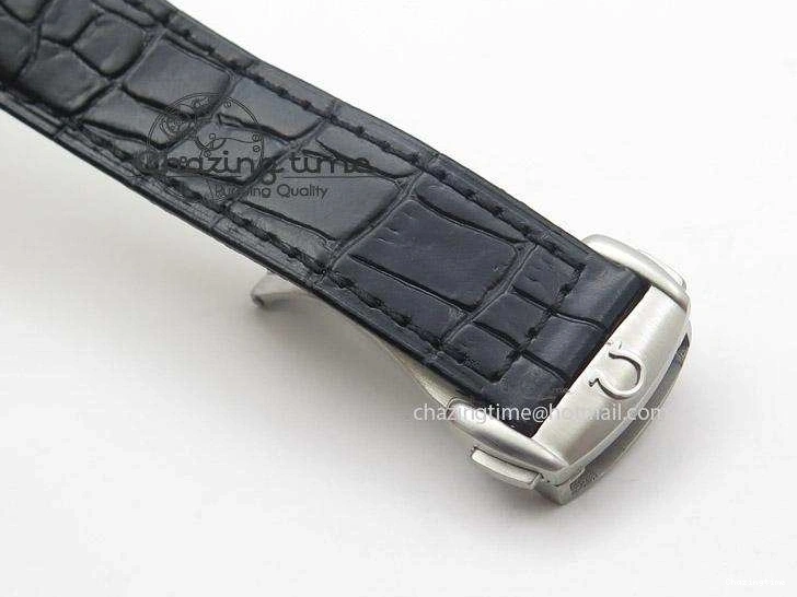 0410 Elegant Globemaster Master Chronometer SS V6F Best Edition Black Dial On Black Leather Strap A 8268